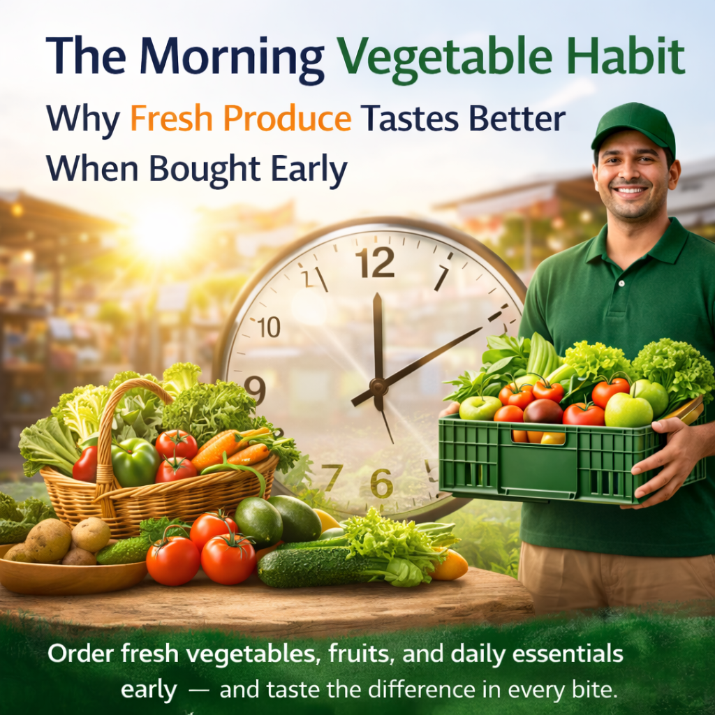 🥦 The Morning Vegetable Habit: Why Fresh Produce Tastes Better When Bought Early