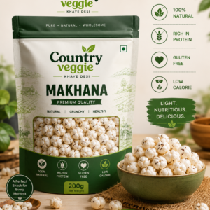Country Veggie Premium Makhana (Fox Nuts) – 200g